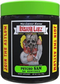 Добавка премиум-класса стойкая энергия памп выносливость Insane Labz Psycho Sam 261 г 2939159924 фото