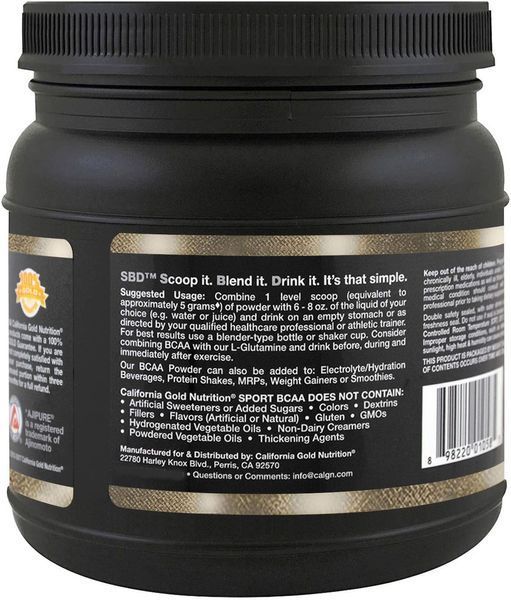 Аминокислоты California Gold Nutrition BCAA Powder 454 г (4384303543) 1440482087 фото