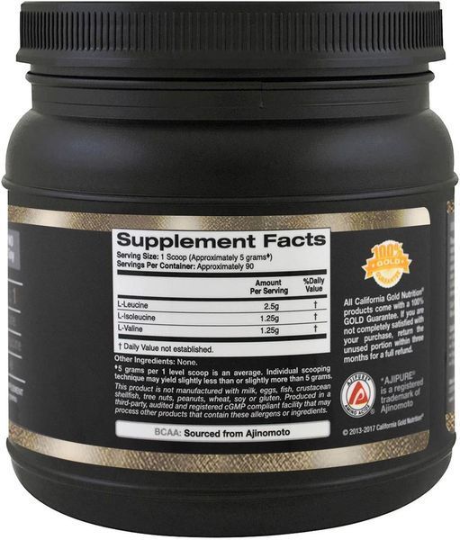 Аминокислоты California Gold Nutrition BCAA Powder 454 г (4384303543) 1440482087 фото