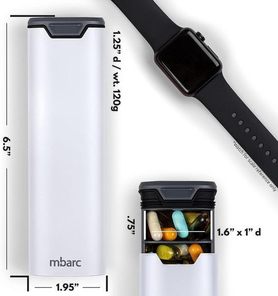 Преміальний контейнер для таблеток HigherHuman 7 Day Weekly Pill Organizer White 2059508778 фото