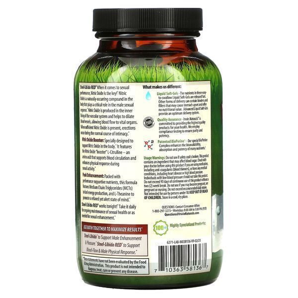 Irwin Naturals Steel-Libido Red 150 капсул (4384304159) 1589283454 фото