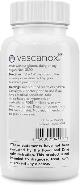 Підтримка оксиду азоту нового покоління Calroy Health Sciences Vascanox HP 60 капсул 2058332011 фото