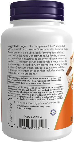 Now Foods Glucomannan 575 mg 180 капсул (4384303908) 1513836612 фото