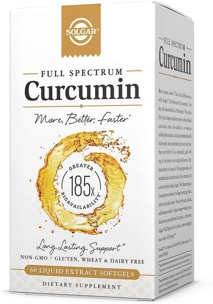 Жиросжигатель Solgar Full Spectrum Curcumin 60 капсул (4384303553) 1441194442 фото