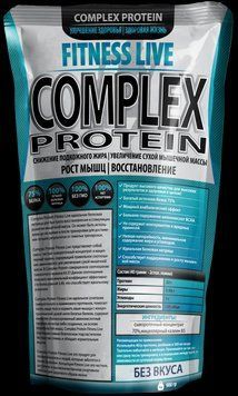 Протеин Fitness Live Complex Protein 900 г Без вкуса (5502945723467) 1059999108 фото