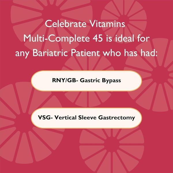 Добавка премиум-класса бариатрические мультивитамины Celebrate Bariatric Supplements Multi-Complete with 45 mg Iron 60 капсул 2942437746 фото