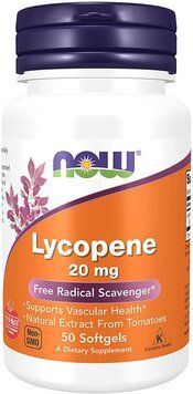 Now Foods Lycopene 20 mg 50 капсул (4384303861) 1505143731 фото