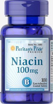 Спеціальний продукт Puritan's Pride Niacin 100 mg 100 таблеток (4384301621) 1060002958 фото