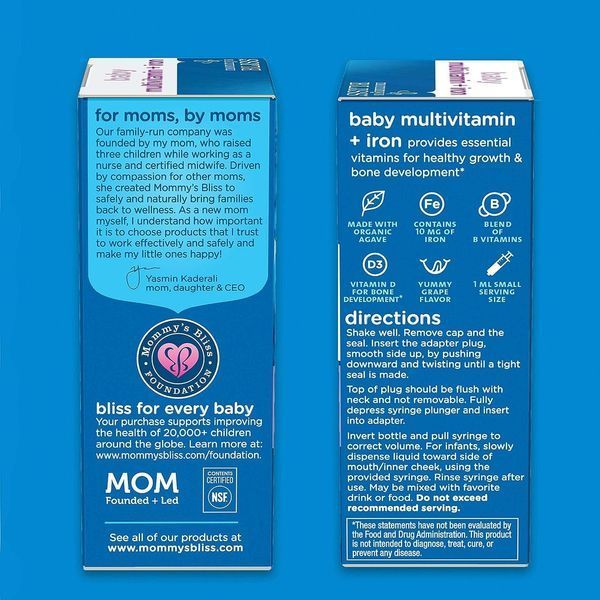 Вітаміни Mommy's Bliss Baby Multivitamin + Iron 30 мл 2058331814 фото