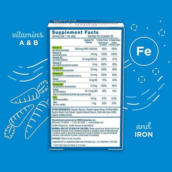 Вітаміни Mommy's Bliss Baby Multivitamin + Iron 30 мл 2058331814 фото