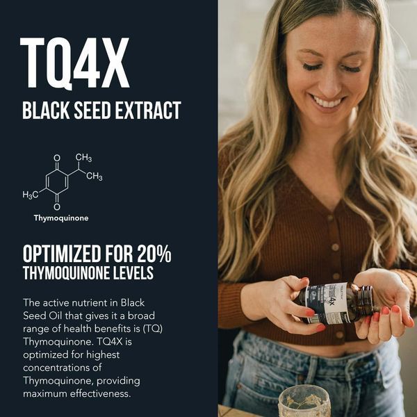 Мощный экстракт масла черного тмина тимохинона премиум-класса Triquetra Health TQ-Advanced 4X Black Seed 60 капсул 4384307081 фото