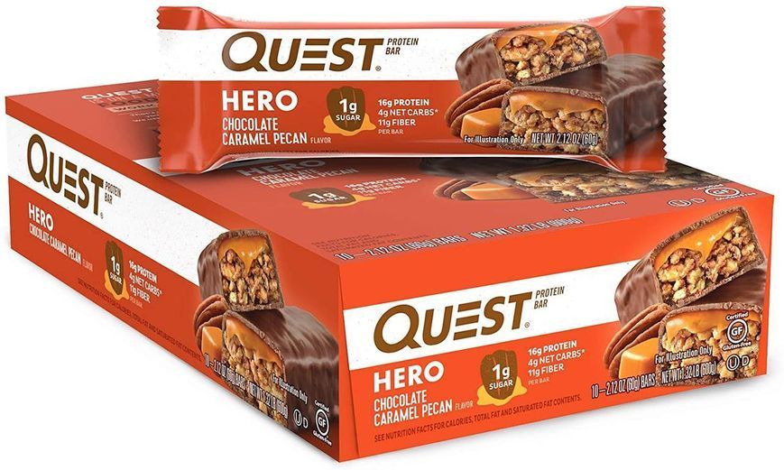 Протеиновый батончик Quest Nutrition Quest HERO bars 60 г шоколад-карамель (4384300830) 1437158414 фото