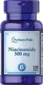 Вітаміни Puritan's Pride Niacinamide 500 mg 100 таблеток (4384301623) 1060002960 фото