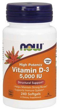 Вітаміни NOW Vitamin D-3 5000 IU Softgels 240 капсул (4384301943) 1060004645 фото
