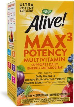 Nature's Way Alive Max3 Daily Multivitamin 90 таблеток 1862726878 фото