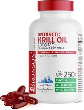 Добавка премиум-класса антарктическое масло криля Bronson Antarctic Krill Oil 2000 mg 250 капсул 2518069533 фото