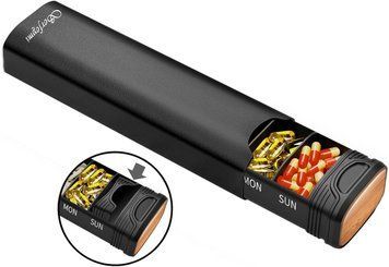 Премиальный контейнер для таблеток Serfeymi Aluminum Daily Pill Box Black 2089162468 фото