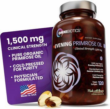Добавка премиум-класса масло вечерней примулы OmniBiotics Organic Evening Primrose 120 капсул 3038785128 фото