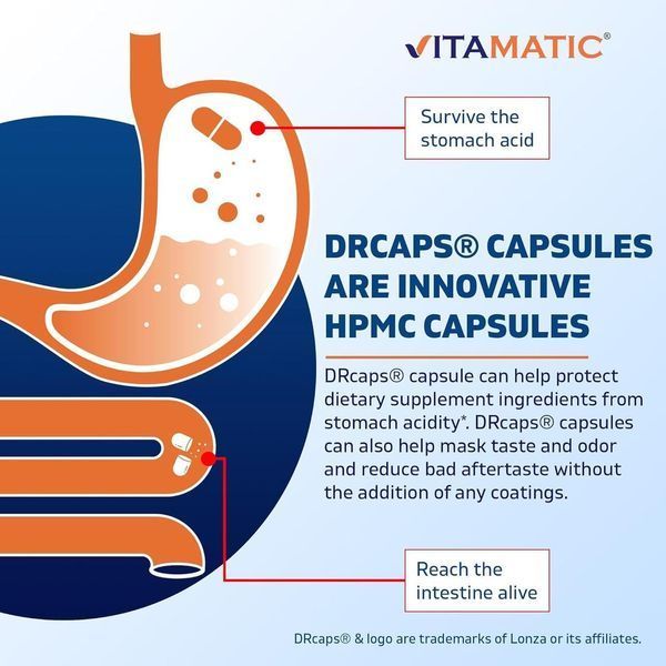 Домішка преміумкласу підтримка травлення й імунітету Vitamatic Bacillus Subtilis 10 Billion 60 капсул 2665739777 фото
