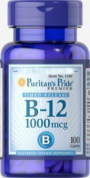Вітаміни Puritan's Pride Vitamin B-12 1000 mcg Timed Release 100 таблеток (4384301679) 1060003017 фото