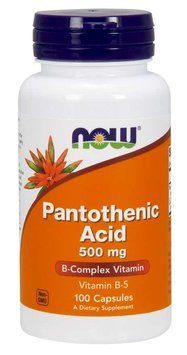 Вітаміни NOW Pantothenic Acid 500 mg Capsules 100 капсул (4384301945) 1060004647 фото