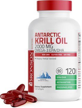 Добавка премиум-класса антарктическое масло криля Bronson Antarctic Krill Oil 2000 mg 120 капсул 2518069534 фото