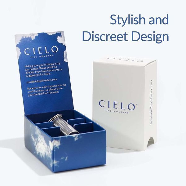 Контейнер для таблеток преміумкласу Cielo Pill Holders Premium Slim Dual Chamber 2528273683 фото