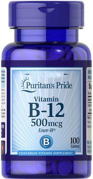 Вітаміни Puritan's Pride Vitamin B-12 500 mcg 100 таблеток (4384301681) 1060003019 фото