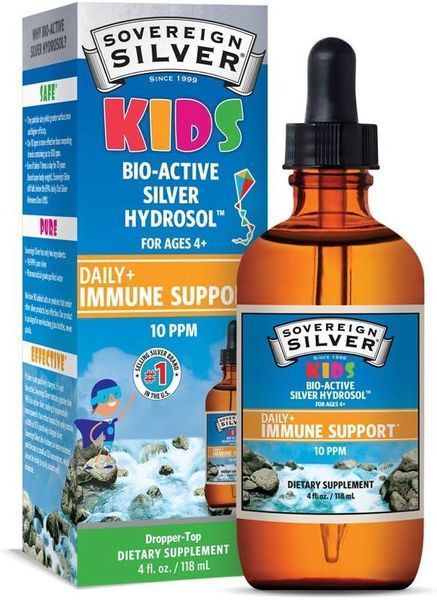 Биоактивный гидрозоль серебра Sovereign Silver Kids Bio-Active Silver Hydrosol Daily+ Immune Support 118 мл 2058331819 фото