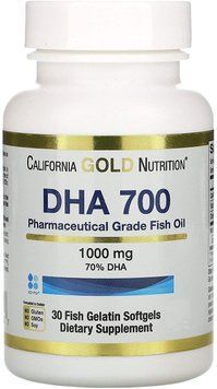 California Gold Nutrition DHA 700 Fish Oil 30 капсул (4384303849) 1497484509 фото