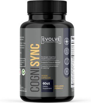 Ноотропная добавка премиум-класса для здоровья мозга Evolve Nutraceuticals Cognisync 60 капсул 4384306519 фото