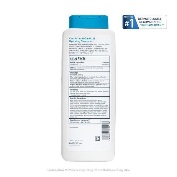 Шампунь против перхоти CeraVe Hydrating Anti Dandruff Shampoo 355 мл 2566062066 фото Шампунь против перхоти CeraVe Hydrating Anti Dandruff Shampoo 355 мл 2566062066 фото