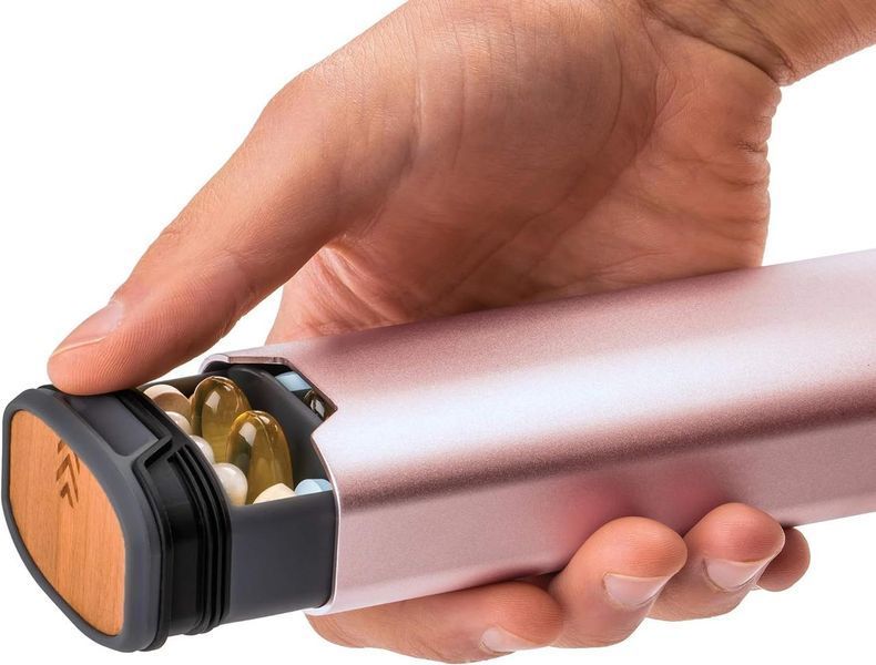 Преміальний контейнер для таблеток HigherHuman 7 Day Weekly Pill Organizer Satin Rose 2059508779 фото