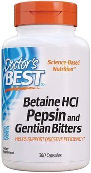 Doctor's Best Betaine HCL Pepsin Gentian Bitters 360 капсул (4384303716) 1472632045 фото