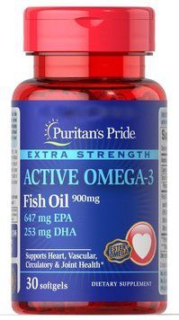 Вітаміни Puritan's Pride Extra Strength Active Omega-3 Fish Oil 30 капсул (4384301629) 1060002966 фото