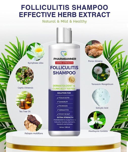 Шампунь облегчает зуд и сухость кожи головы Pharmbanner Folliculitis Shampoo 250 мл 2894996616 фото