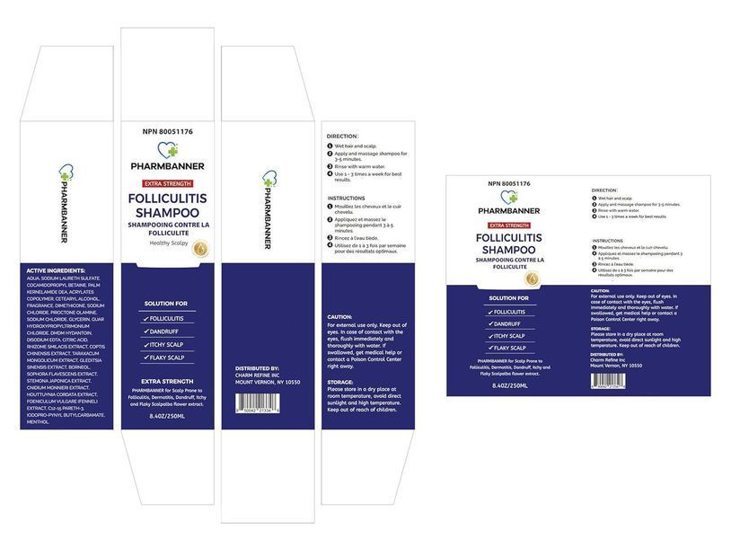 Шампунь облегчает зуд и сухость кожи головы Pharmbanner Folliculitis Shampoo 250 мл 2894996616 фото