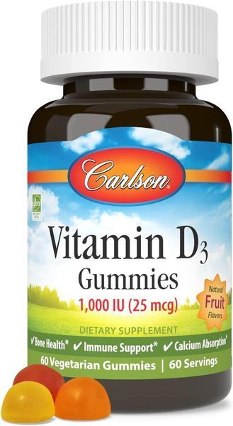 Вітаміни Carlson Labs Vitamin D3 Gummies 1000IU (25mcg) 60 таблеток (4384304526) 1684742202 фото