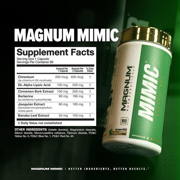 Жироспалювач Magnum Mimic 60 капсул (4384301513) 1060001334 фото