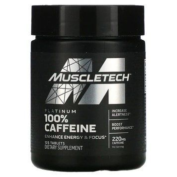 Muscletech Platinum 100% Caffeine 220 mg 125 таблеток (4384303768) 1484206196 фото