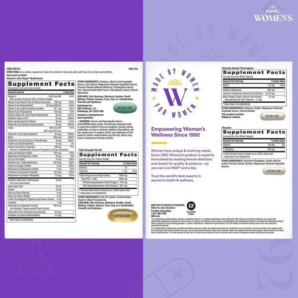 Витамины GNC Women's Energy and Metabolism 30 пакетов (4384303310) 1437160581 фото