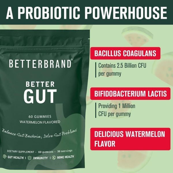 Пробіотична добавка для здоров'я кишківника Betterbrand Better Gut 60 таблеток 2177195220 фото