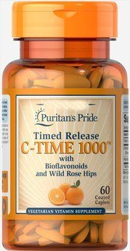 Вітаміни Puritan's Pride Vitamin C-1000 mg with Rose Hips Timed Release 60 таблеток (4384301685) 1060003023 фото