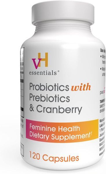 Пробіотики з пребіотиками для жіночого здоров'я vH essentials Probiotics with Prebiotics and Cranberry Feminine Health 120 капсул 2369818977 фото