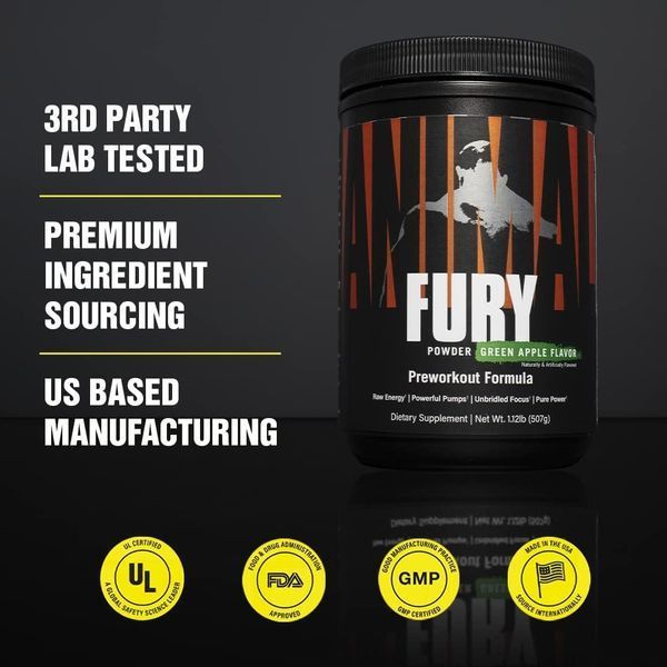 Передтренувальний комплекс Universal Nutrition Animal Fury 480 г Фруктовий пунш (4384300876) 1437158465 фото