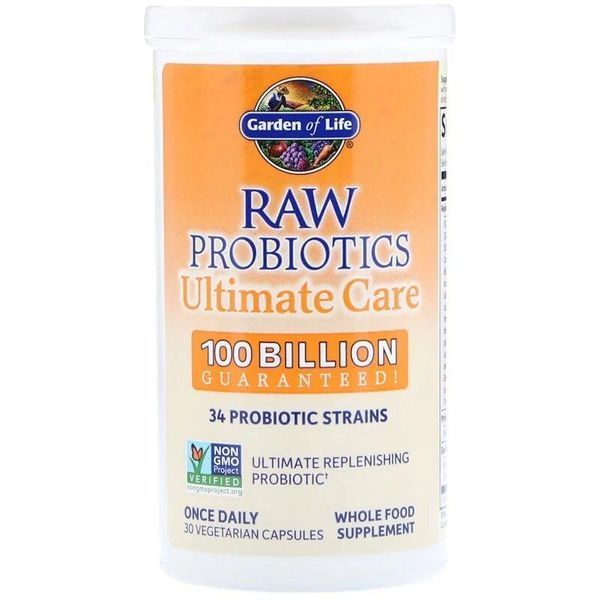 Специальный продукт Garden of Life Raw Probiotics Ultimate Care 100 Billion 30 капсул (4384303411) 1437160702 фото