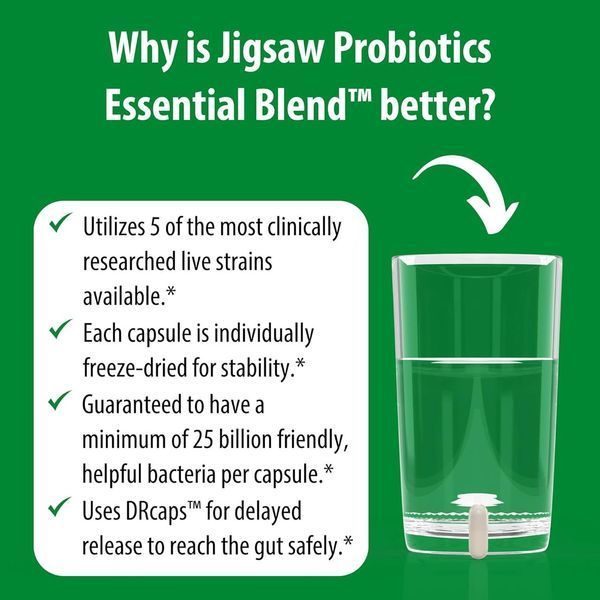Добавка премиум-класса для здоровья кишечника Jigsaw Health Probiotics Essential Blend 90 капсул 2980310701 фото