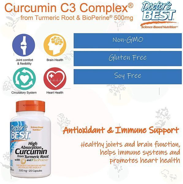 Doctor's s Best High Absorption Curcumin with BioPerine 120 капсул (4384303720) 1472632049 фото