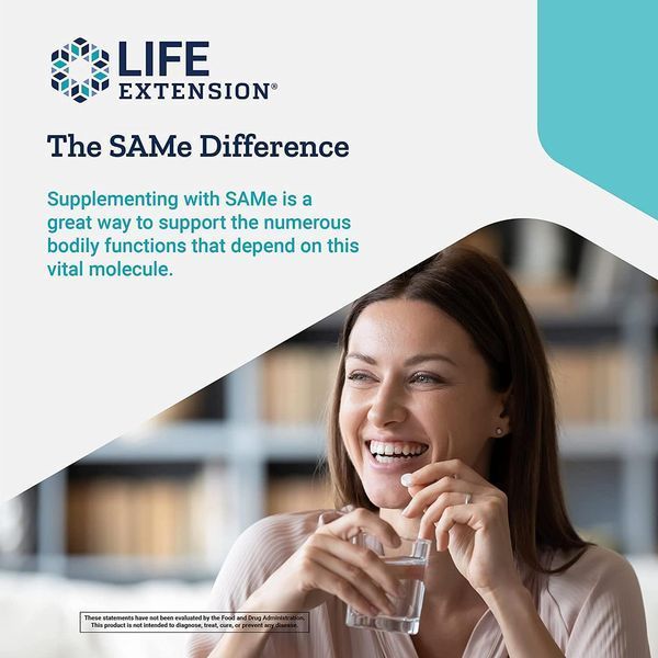 Life Extension SAMe S-Adenosyl-Methionine 400 mg 60 таблеток (4384303821) 1491169508 фото