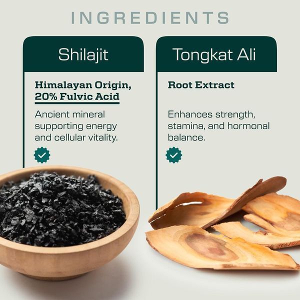 Добавка преміум-класу шилажит муміє високого засвоєння Earth Elixir Shilajit and Tongkat Ali 180 капсул 43819538994 фото